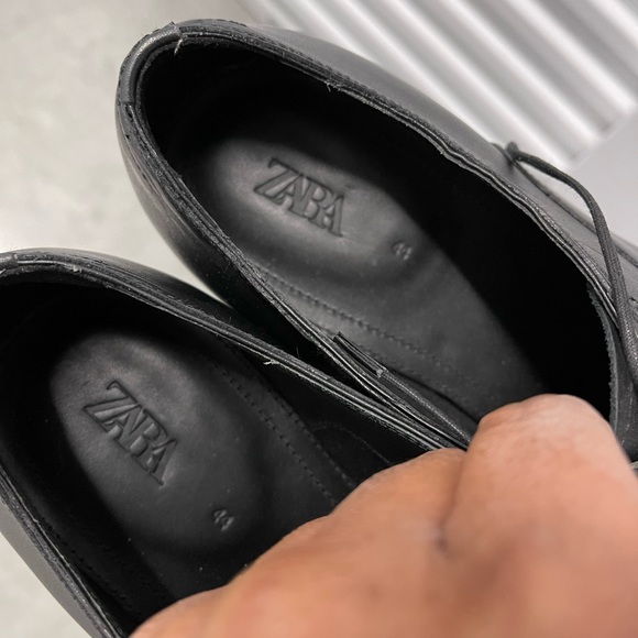 New Zara Dress Shoes Black Sz 44 - Picture 4 of 10